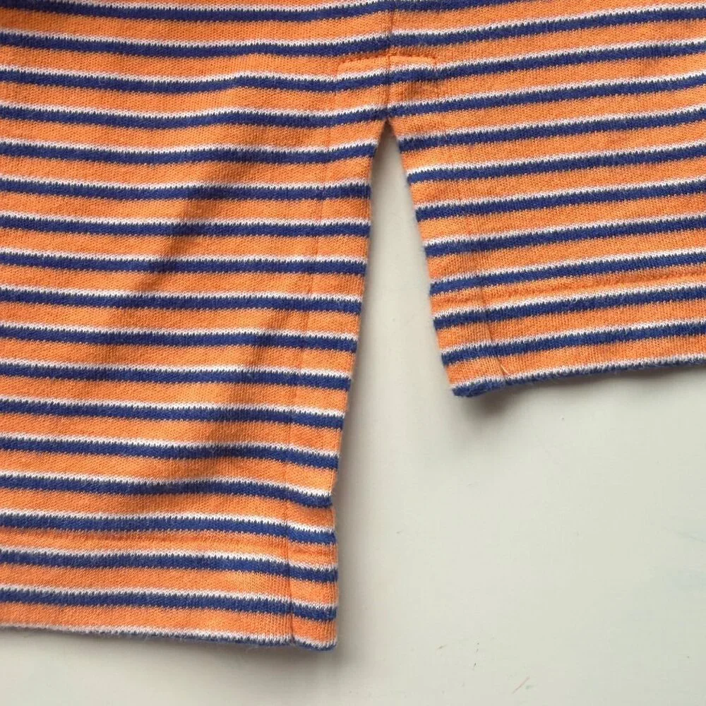 Polo Ralph Lauren Mens Striped Short Sleeve Orange/Blue Polo Shirt Size M